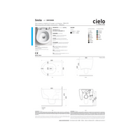 Wc Sospeso Senza Brida Ceramica Cielo "Smile 53" Bianco Lucido