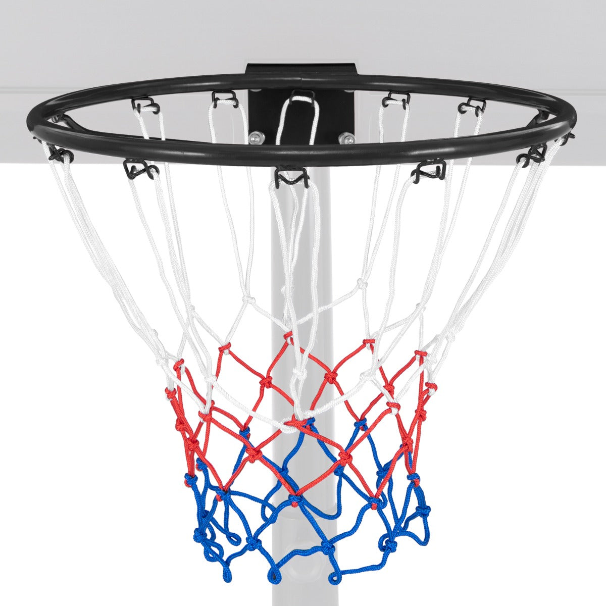 Cerchio da basket da parete con rete antipioggia da 45cm, Cerchio universale da basket per interni ed esterni Nero-Ricreazione outdoor
