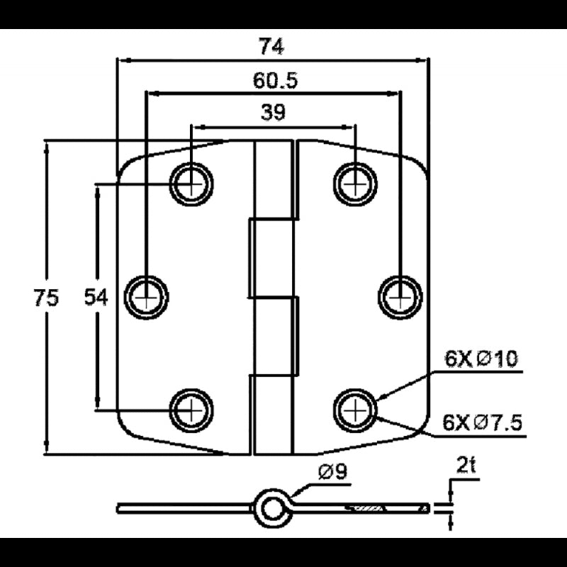 CERNIERA INOX 316 CON COPERTURA