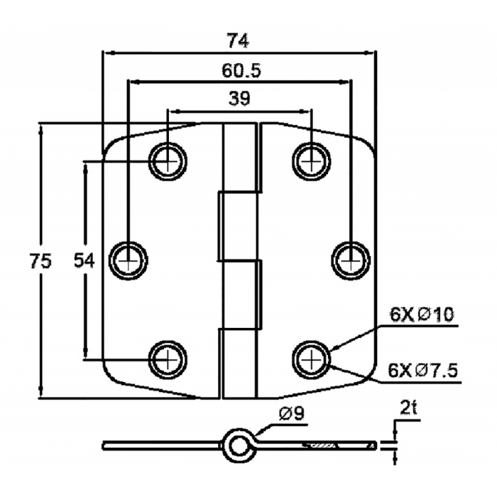 CERNIERA INOX 316 CON COPERTURA
