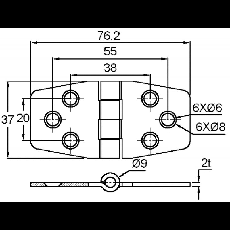 CERNIERA INOX 316 CON COPERTURA