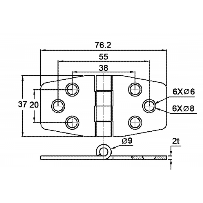 CERNIERA INOX 316 CON COPERTURA