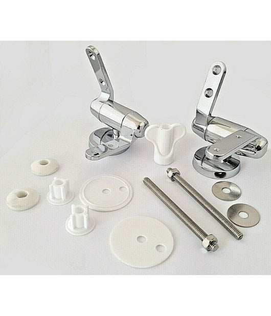 Cerniere Per Wc Copriwater Universali 2pz Cromate Con Chiusura Ammortizzata 59609         