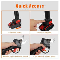 Trade Shop - Cesoia Elettrica Forbice 2 Batterie Da 48v Trincia Rami Professionale Senza Fili         