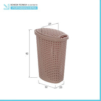 Cesta biancheria sporca con coperchio rosa capienza 45 Lt