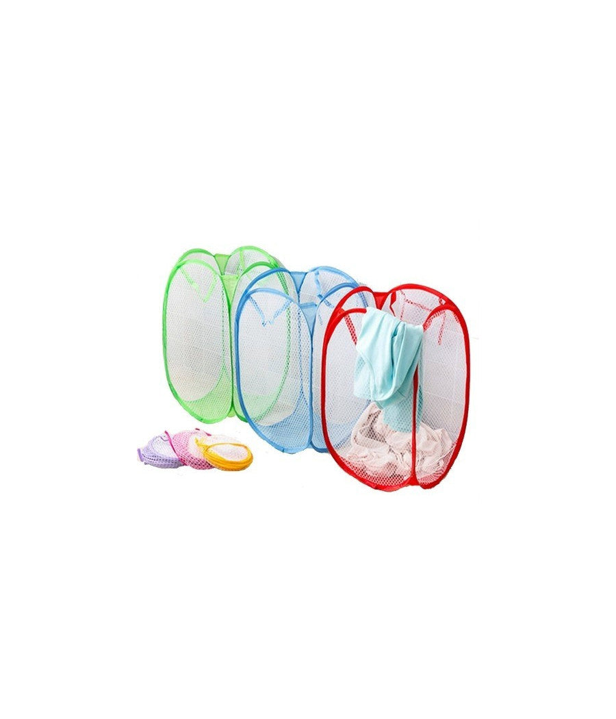 Cesta Cestino Richiudibile Popup Salvaspazio Porta Bianchheria Multiuso Per Casa         