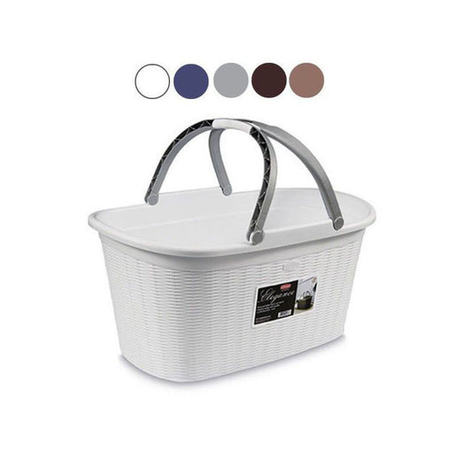 Cesta Elegance C/Man Bianco 35X58 H 29 Stefanpl