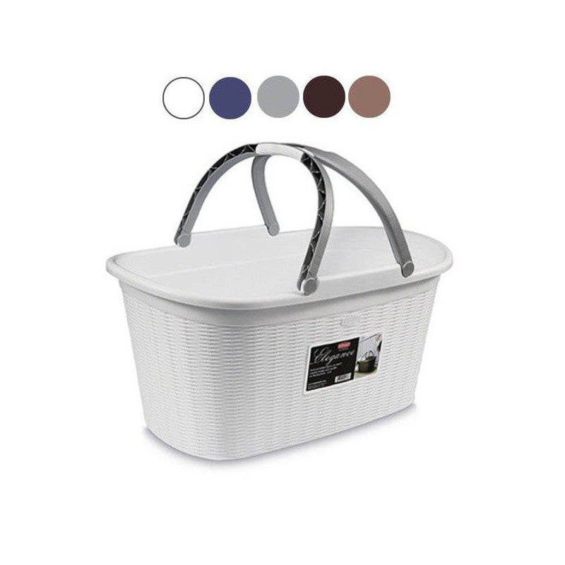 Cesta Elegance C/Man Grigio 35X58 H 29 Stefanpl