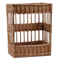 Cesta espositore vimini rettangolare cm 38x28h48 - base cm 36x26