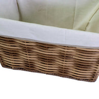 Cesta plastica grigio 1-2 con fodera bianca rettangolare cm 50x39h30