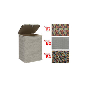 Cesta Portabiancheria 55 Litri Bianco B3