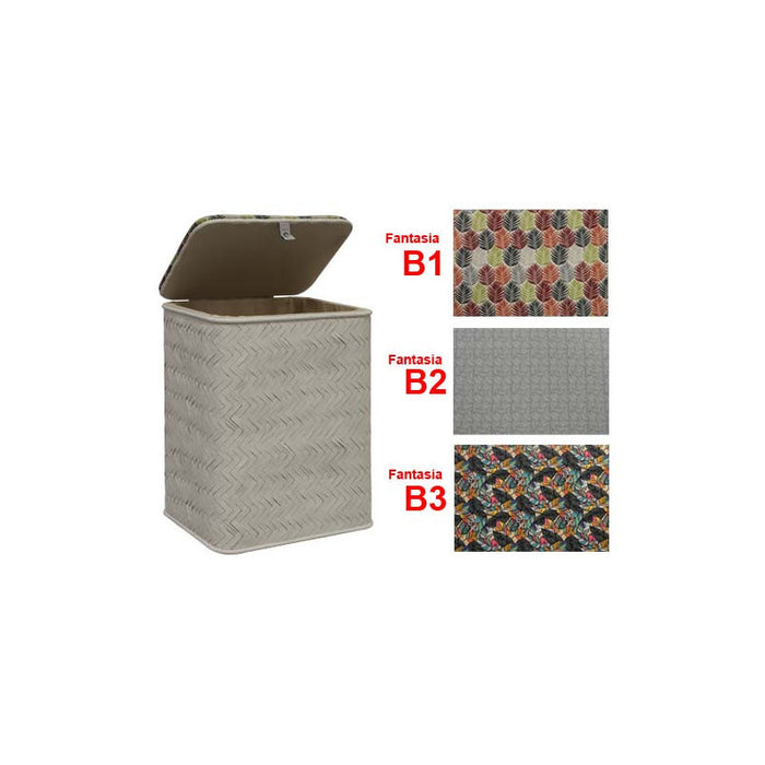 Cesta Portabiancheria 55 Litri Bianco B3