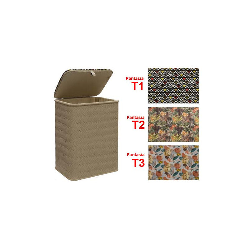 Cesta Portabiancheria 55 Litri Tortora T1