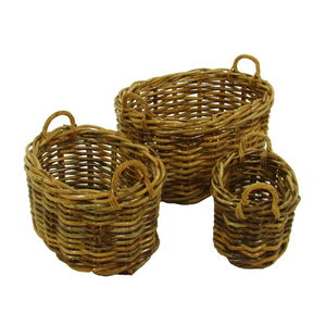 Cesta portalegna rattan alaska 1-3 ovale cm79x61h41