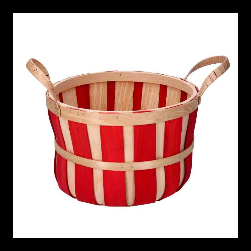 Cesta vimini 1-3 rosso tondo cm ø28h18