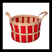 Cesta vimini 1-3 rosso tondo cm ø28h18