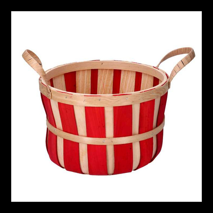 Cesta vimini 1-3 rosso tondo cm ø28h18