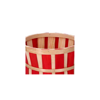 Cesta vimini 1-3 rosso tondo cm ø28h18