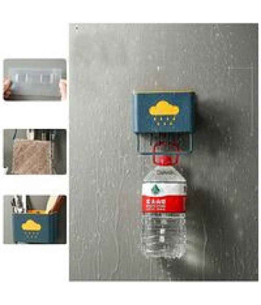 Cestello Porta Bacchette Posate Cucchiaio Spatole Scarico Con Ganci Parete 70214         