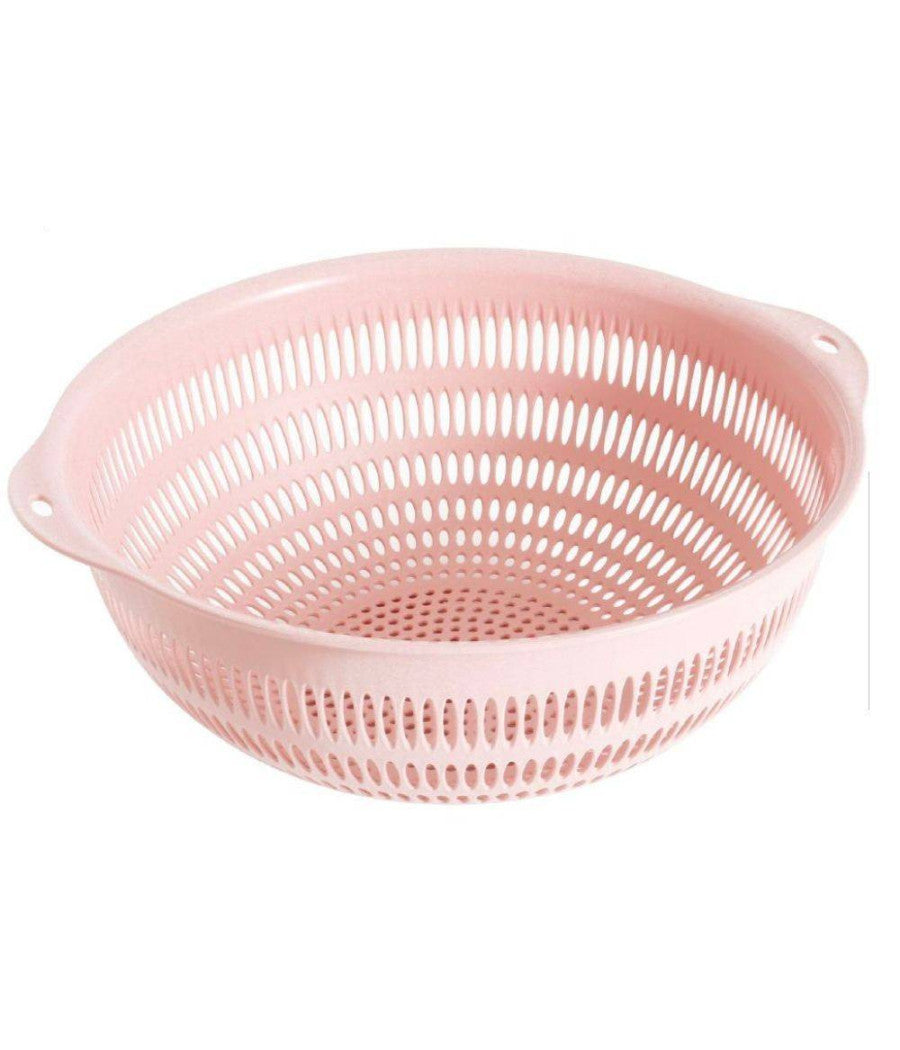 Cestello Rosa Per Lavaggio Verdure Frutta Dim. 30x13 Cm Accessori Cucina         