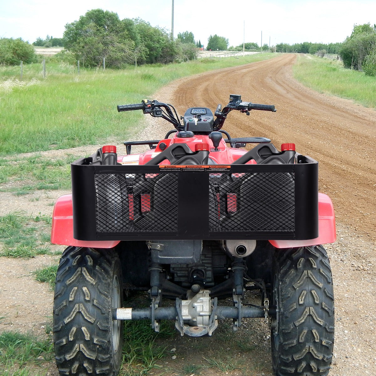 Cestello portapacchi posteriore con design a rete struttura in metallo, Portapacchi universale 104x67x31,5cm Nero-Accessori per veicoli