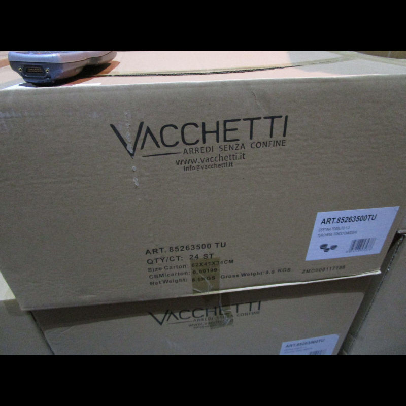 Cestina tessuto 1-3 turchese tondo cmø20h9