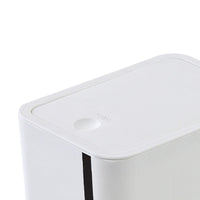 Cestino bagno da 8 litri in plastica bianca con coperchio Push