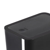 Cestino bagno da 8 litri in plastica nera con coperchio Push