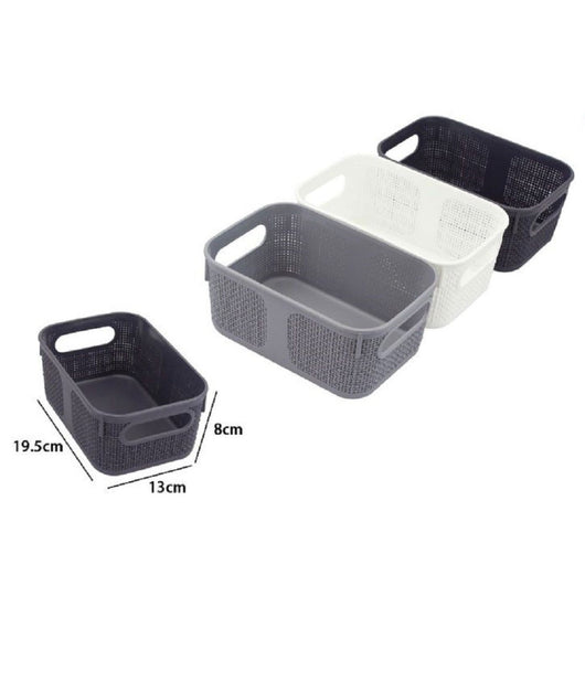 Cestino Cesto Porta Oggetti Organizer Rettangolare Porta Tutto Bagno Casa 79462         