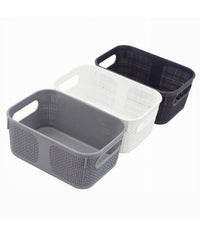 Cestino Cesto Porta Oggetti Organizer Rettangolare Porta Tutto Bagno Casa 79462         