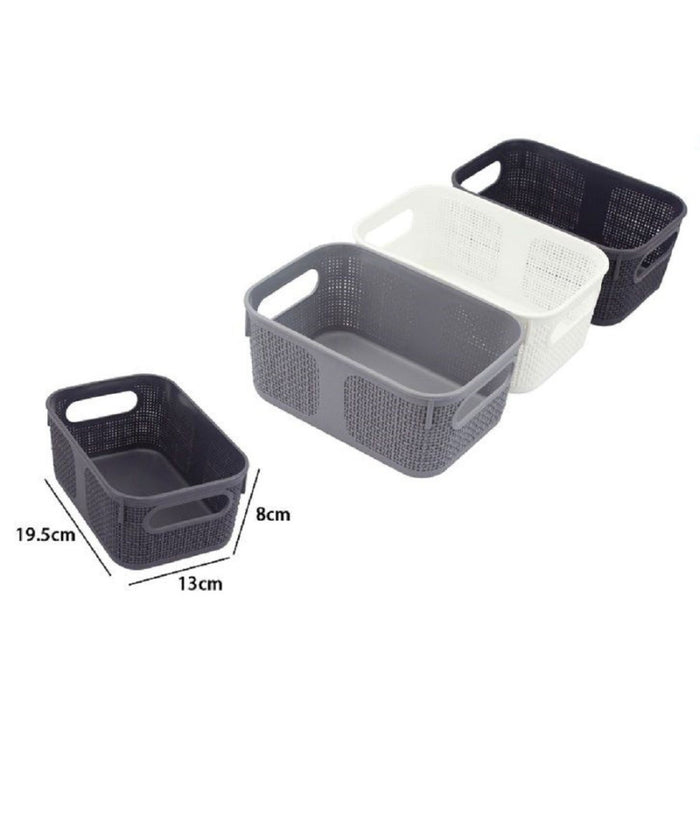 Cestino Cesto Porta Oggetti Organizer Rettangolare Porta Tutto Bagno Casa 79462         