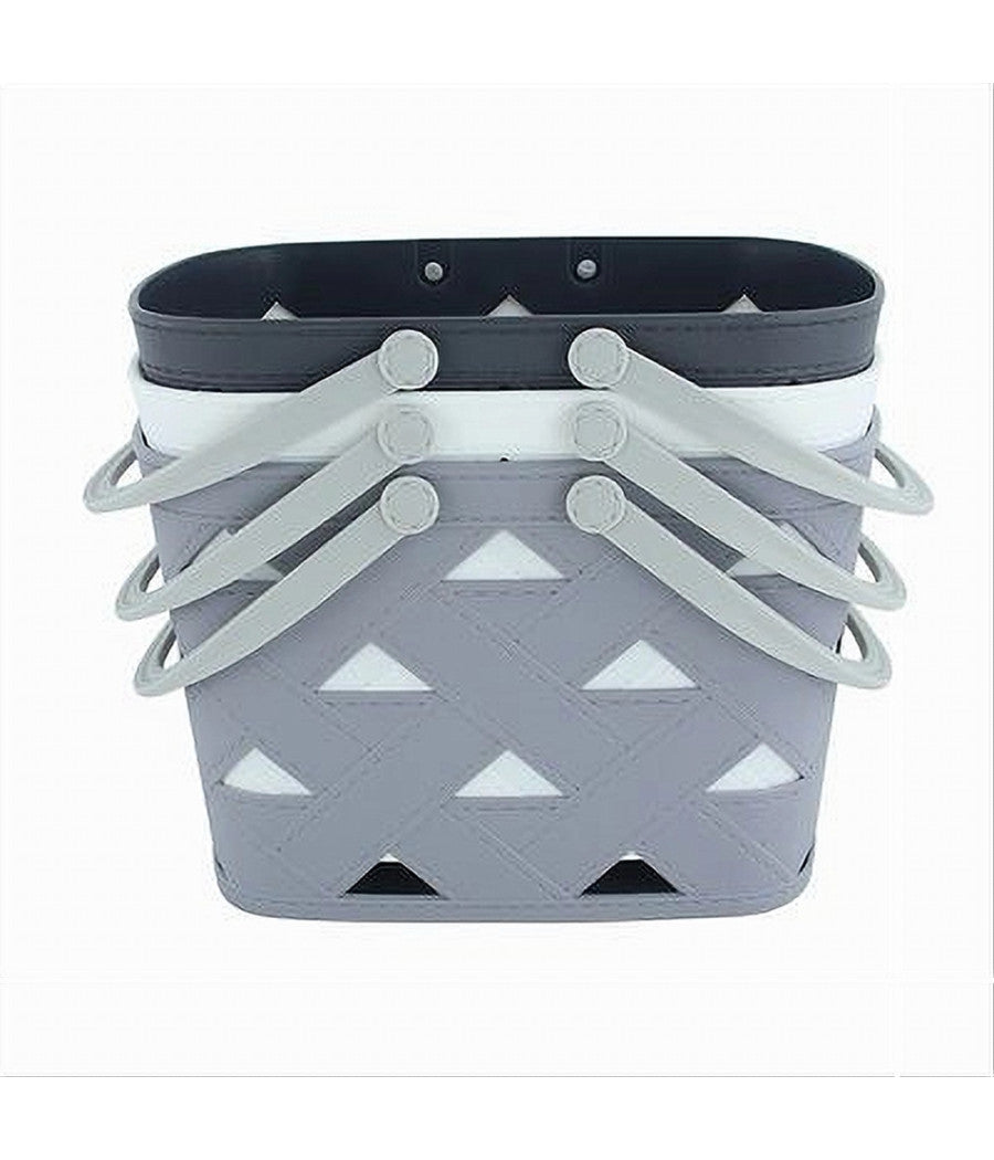 Cestino Cesto Portatutto Oggetti Con Manici 26.5x18x17cm Multiuso Assortiti 10721         