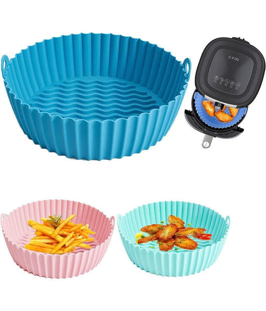 Cestino In Silicone Friggitrice Ad Aria Teglia Riutilizzabile Antiaderente 20cm         