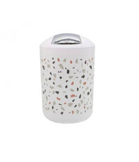 Cestino Pattumiera Arredo Bagno Graniglia Bianco Multicolore 19.5x30.5 Cm 69844         