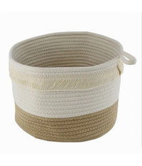 Cestino Porta Biancheria Oggetti Corda Intrecciata Cesto Organizer 30x20cm 10653         