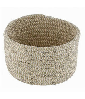 Cestino Porta Oggetti Cesto In Tessuto Intrecciato Rotondo Casa 16 X 10 Cm 10640         