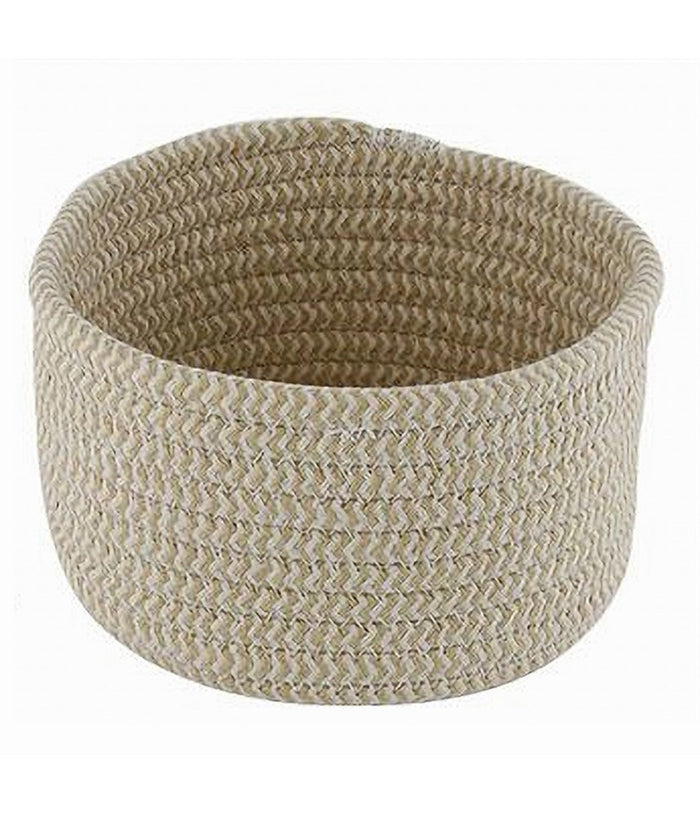 Cestino Porta Oggetti Cesto In Tessuto Intrecciato Rotondo Casa 16 X 10 Cm 10640         