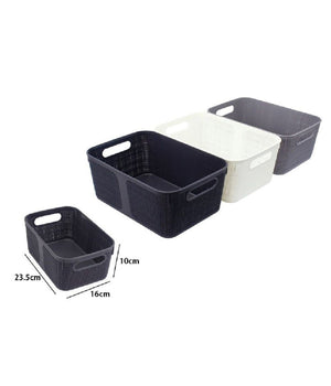 Cestino Porta Oggetti Cesto Organizer Rettangolare Porta Tutto Bagno Casa 79463         