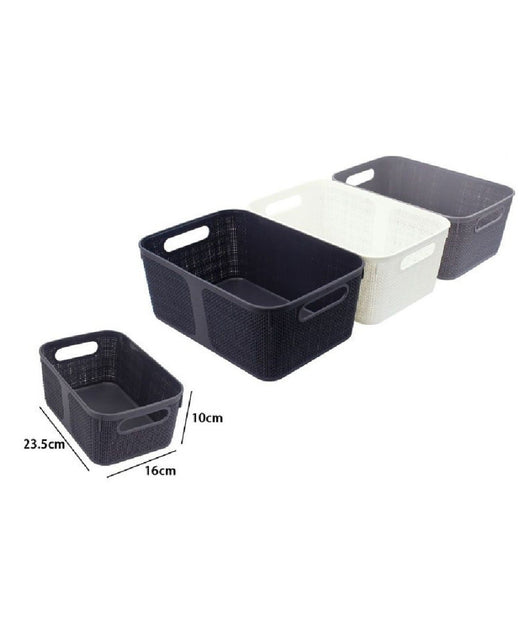 Cestino Porta Oggetti Cesto Organizer Rettangolare Porta Tutto Bagno Casa 79463         