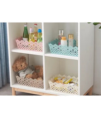 Cestino Porta Oggetti Cesto Plastica Rettangolare 24.5x15.2x9.2cm Multiuso 79471         