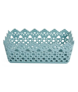 Cestino Porta Oggetti Cesto Plastica Rettangolare 24.5x15.2x9.2cm Multiuso 79471         