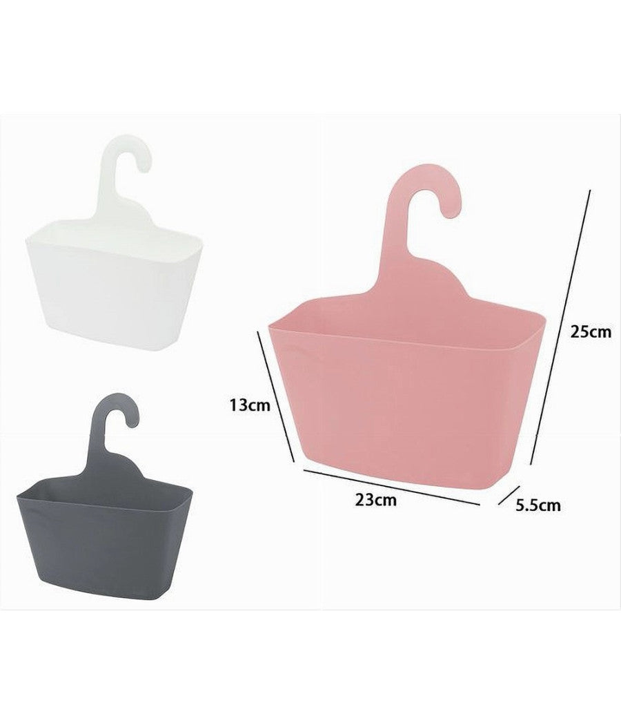 Cestino Porta Oggetti Con Gancio Appendere Doccia Bagno Casa Vari Colori 79459         