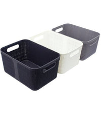 Cestino Porta Oggetti Organizer Rettangolare Cesto Porta Tutto Bagno Casa 79464         