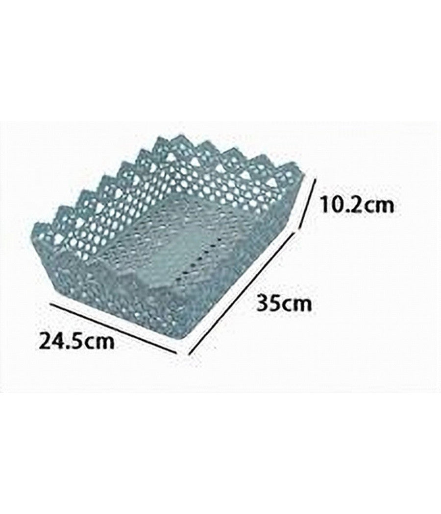 Cestino Porta Tutto Oggetti Multiuso Plastica Rettangolare 35x24.5x10.2 Cm 79473         