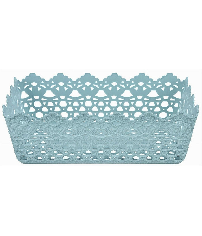 Cestino Porta Tutto Oggetti Plastica Rettangolare 29.8x19.8x9.6cm Multiuso 79472         