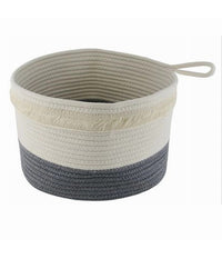 Cestino Portabiancheria Oggetti Corda Intrecciata Cesto Organizer 30x20 Cm 10656         