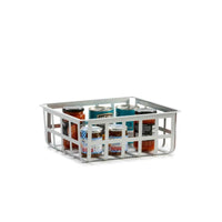 Cestino portaoggetti e decorativo in metallo, dimensioni medie, ZESTA