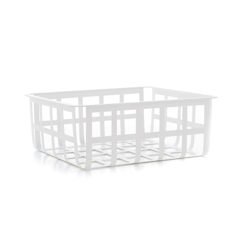 Cestino portaoggetti e decorativo in metallo, dimensioni medie, ZESTA