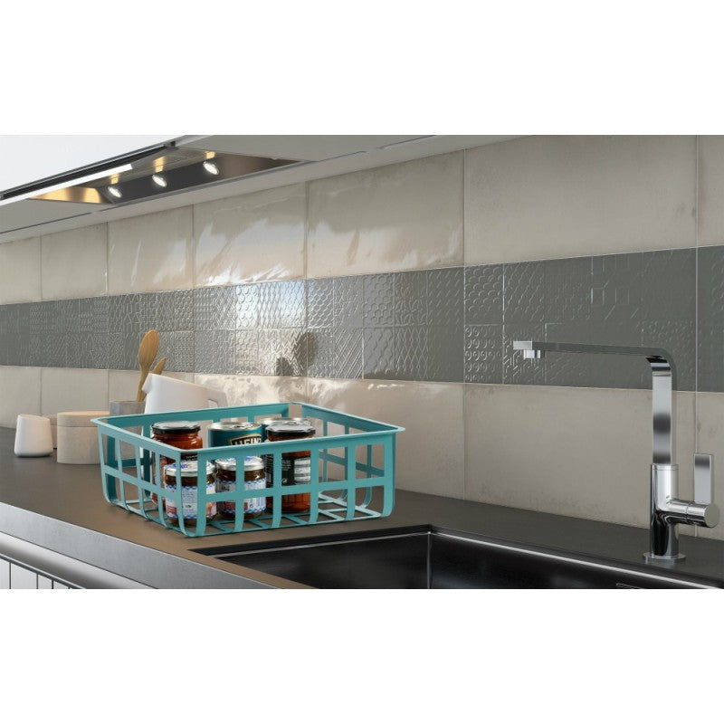 Cestino portaoggetti e decorativo in metallo, dimensioni medie, ZESTA