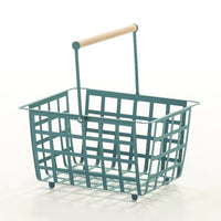 Cestino Portaoggetti in metallo con maniglia per organizzare e abbellire, Semi-grandi, ZESTA